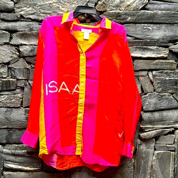 Isaac Mizrahi Silk Blouse - Picture 1 of 4